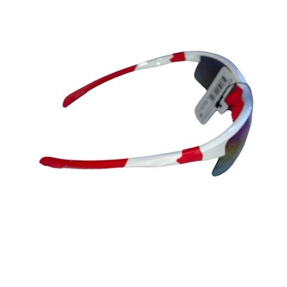 Sports Wrap Semi Rim Rainbow Fashion Sunglasses - Picture 9 of 12